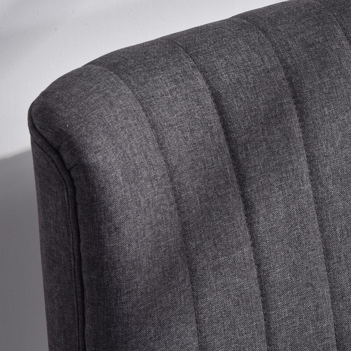 2-SITZER-SOFA DE-06563 mit weicher Polsterung Dunkelgrau - Dunkelgrau, Holz/Textil (117/77/56.5cm) - ComfortXL