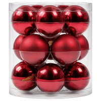 CHRISTBAUMKUGEL Noel Rot, 15-teilig - Rot, Glas (1/1/1cm) - Mömax