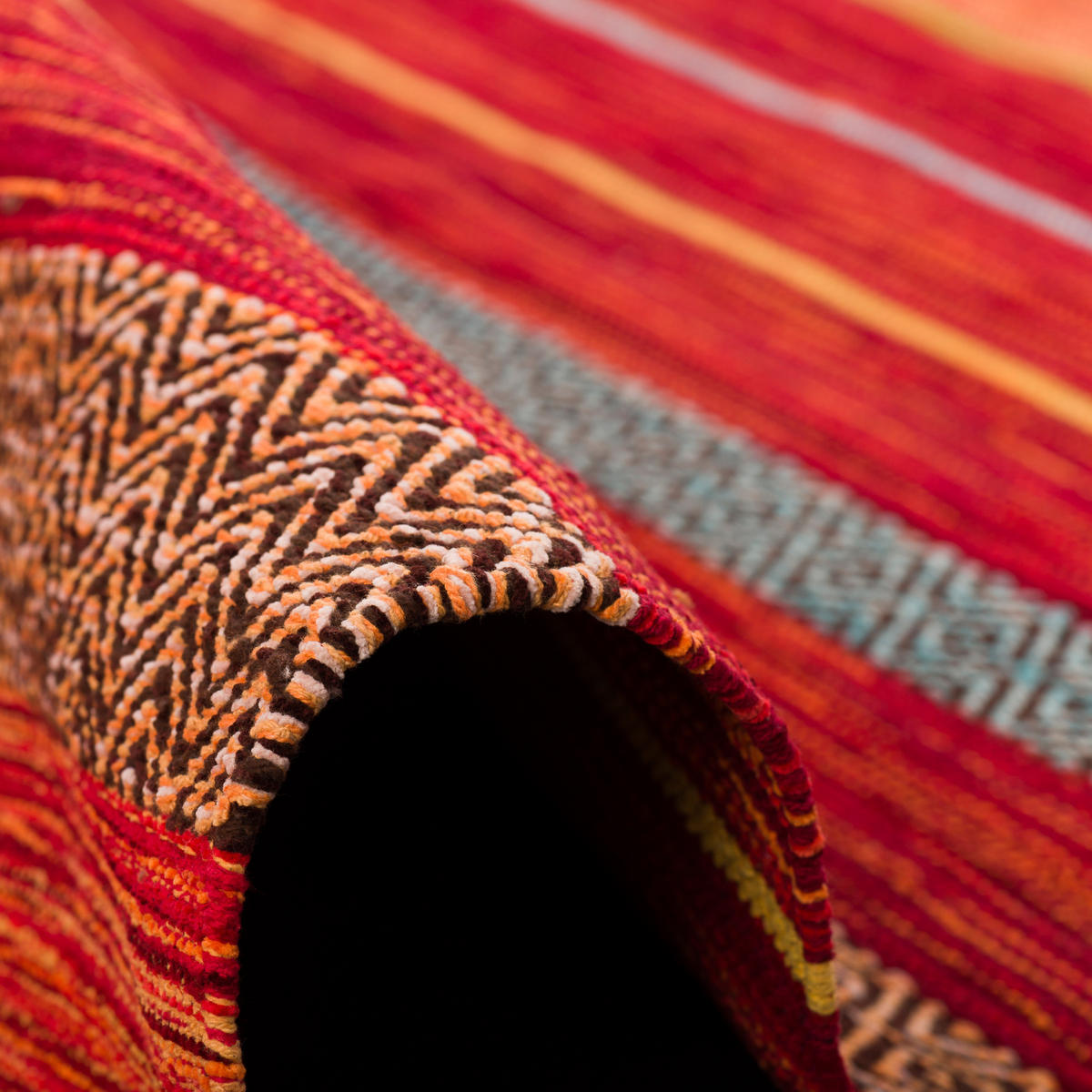 NATUR TEPPICH KELIM KALLEEN - Rot, Textil (90/160cm) - Pergamon