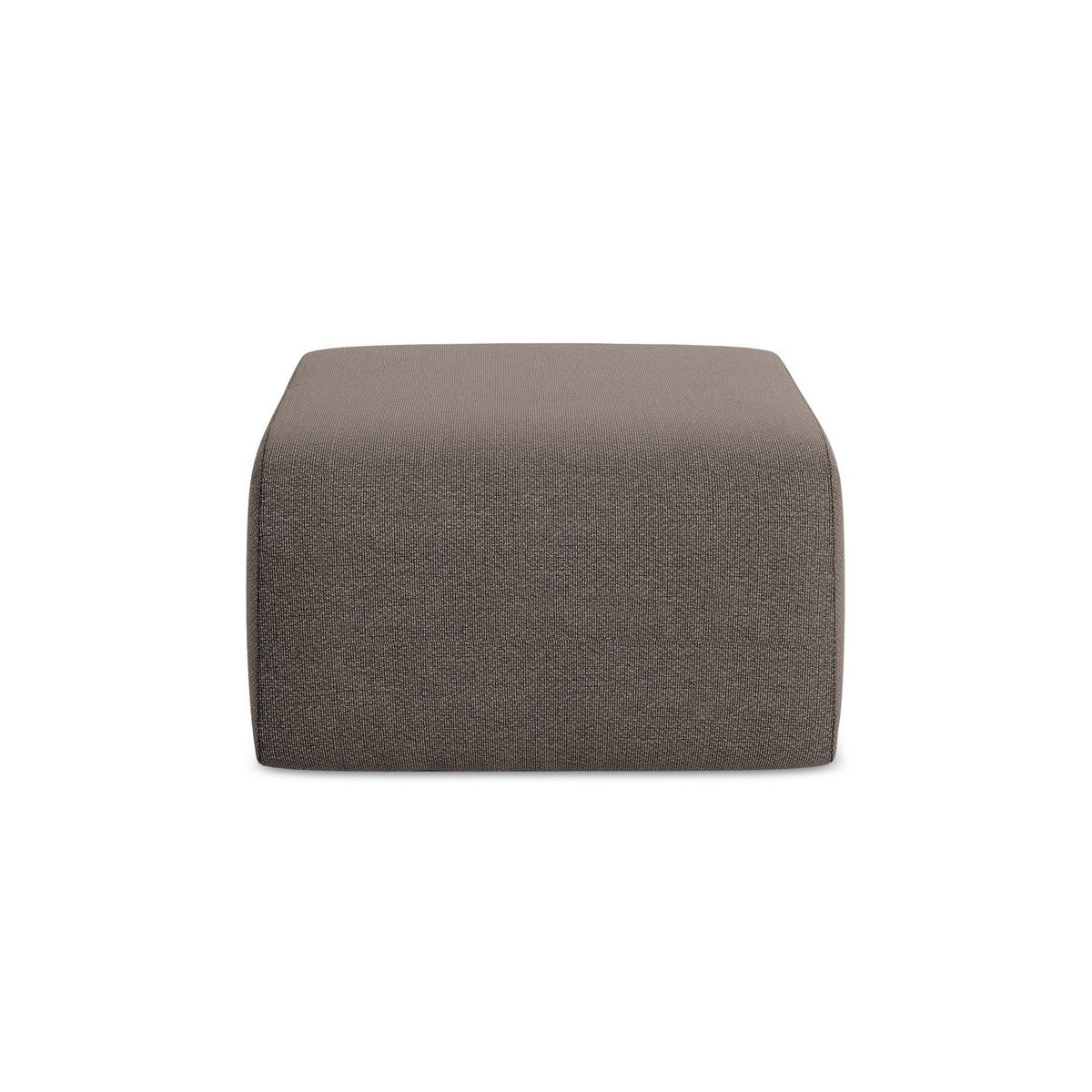 POUF Bouclé Stoff Braun - Schwarz/Mokka, Holzwerkstoff/Kunststoff (72/42/94cm) - LaMiaSofa