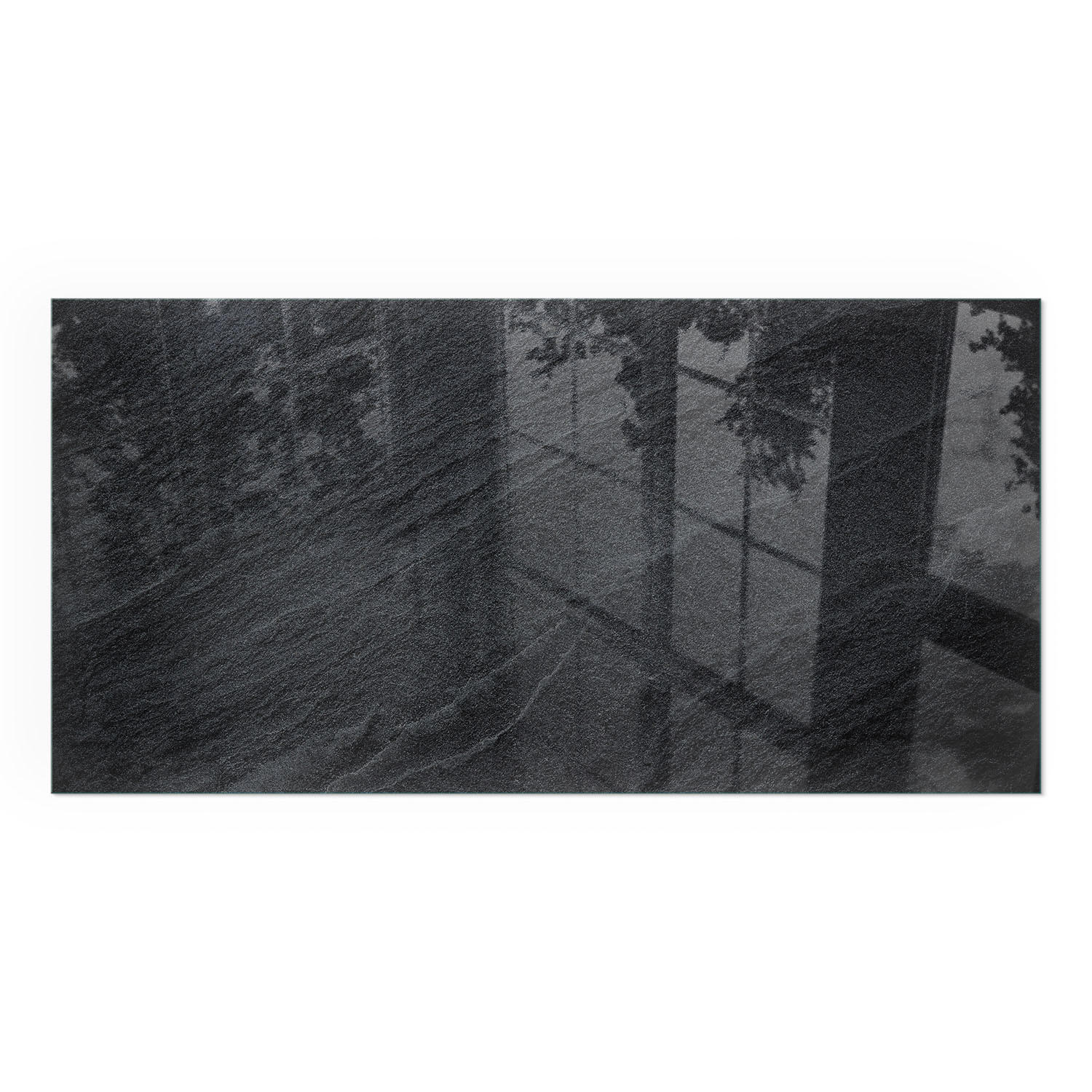 GLASPLATTE für Kamin 120x60 cm - Schwarz, Glas (120/60/0.4cm) - TULUP