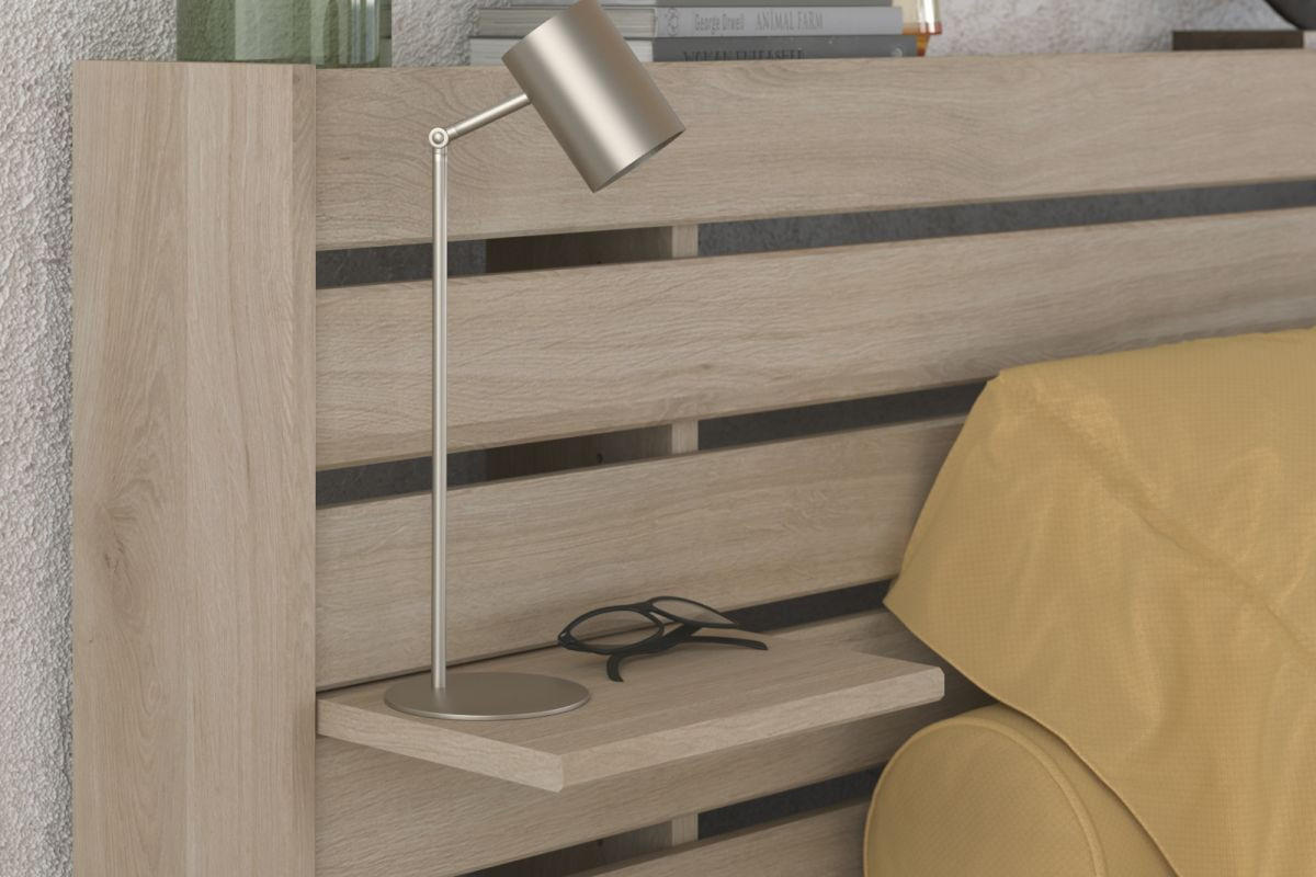 JUGENDZIMMER Eiche japanisch, Set mit Stauraumbett 160 x 200 cm und Kommode - Eichefarben, Holzwerkstoff (203/99/217cm) - Parisot Meuble