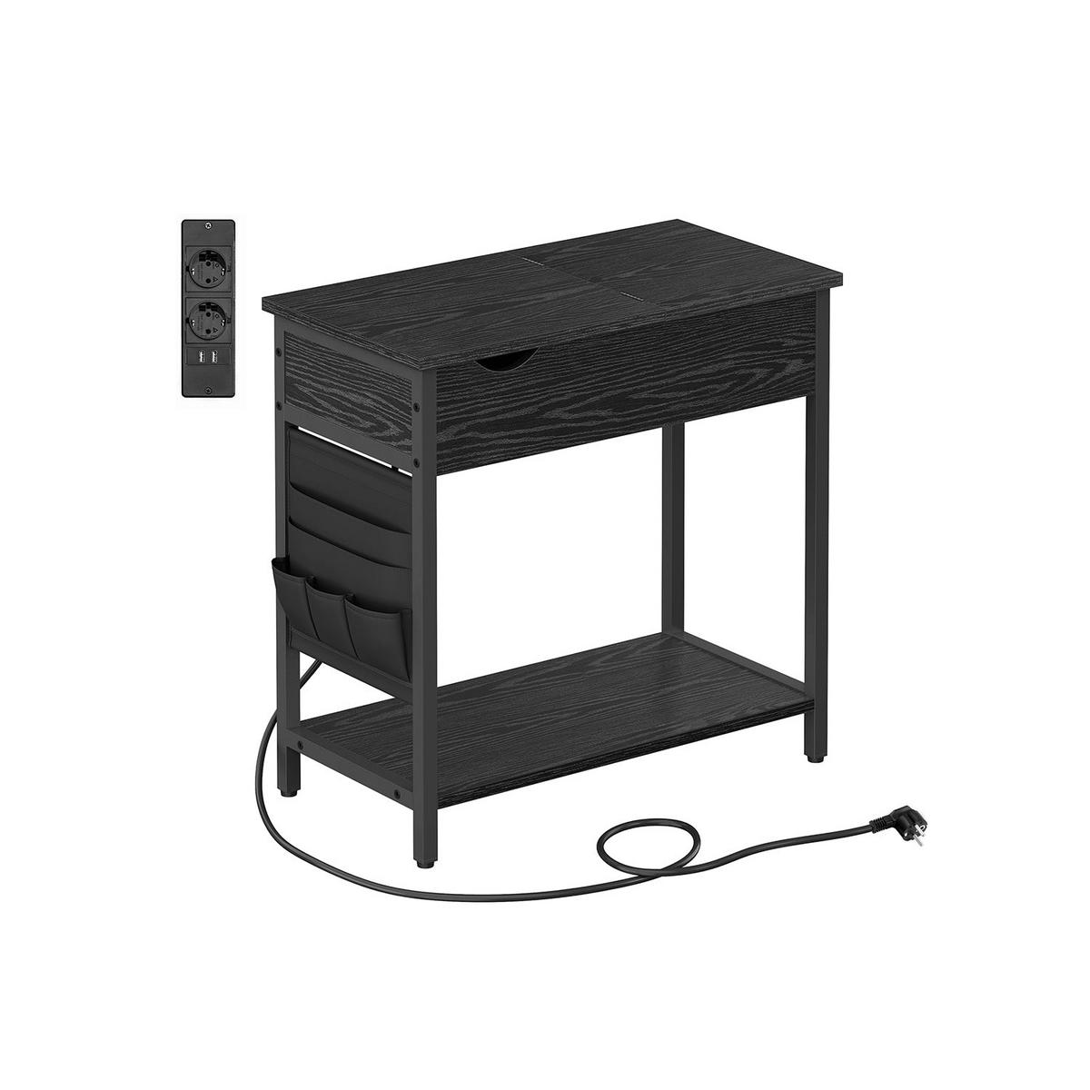 BEISTELLTISCH KINSHASA - Schwarz, Holzwerkstoff (60/31.5/60cm) - Hansiro