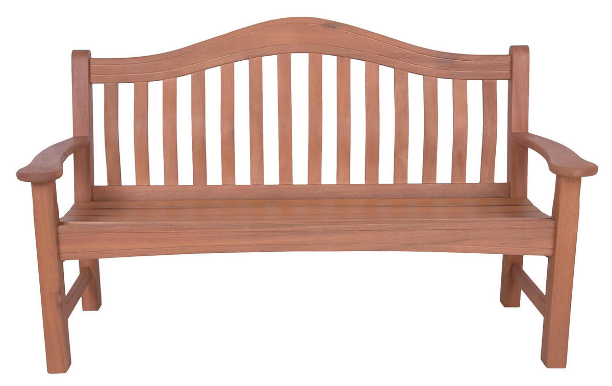 GARTENBANK Catrin 3-Sitzer Terrassenbank - Braun, Holz (151/92.5/67cm) - DELUKE