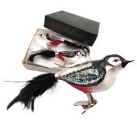 CHRISTBAUMSCHMUCK Vogel Nachtfink Mehrfarbig 10cm (Glas / 2 Stk.) - Multicolor, Glas (4/4/10cm)