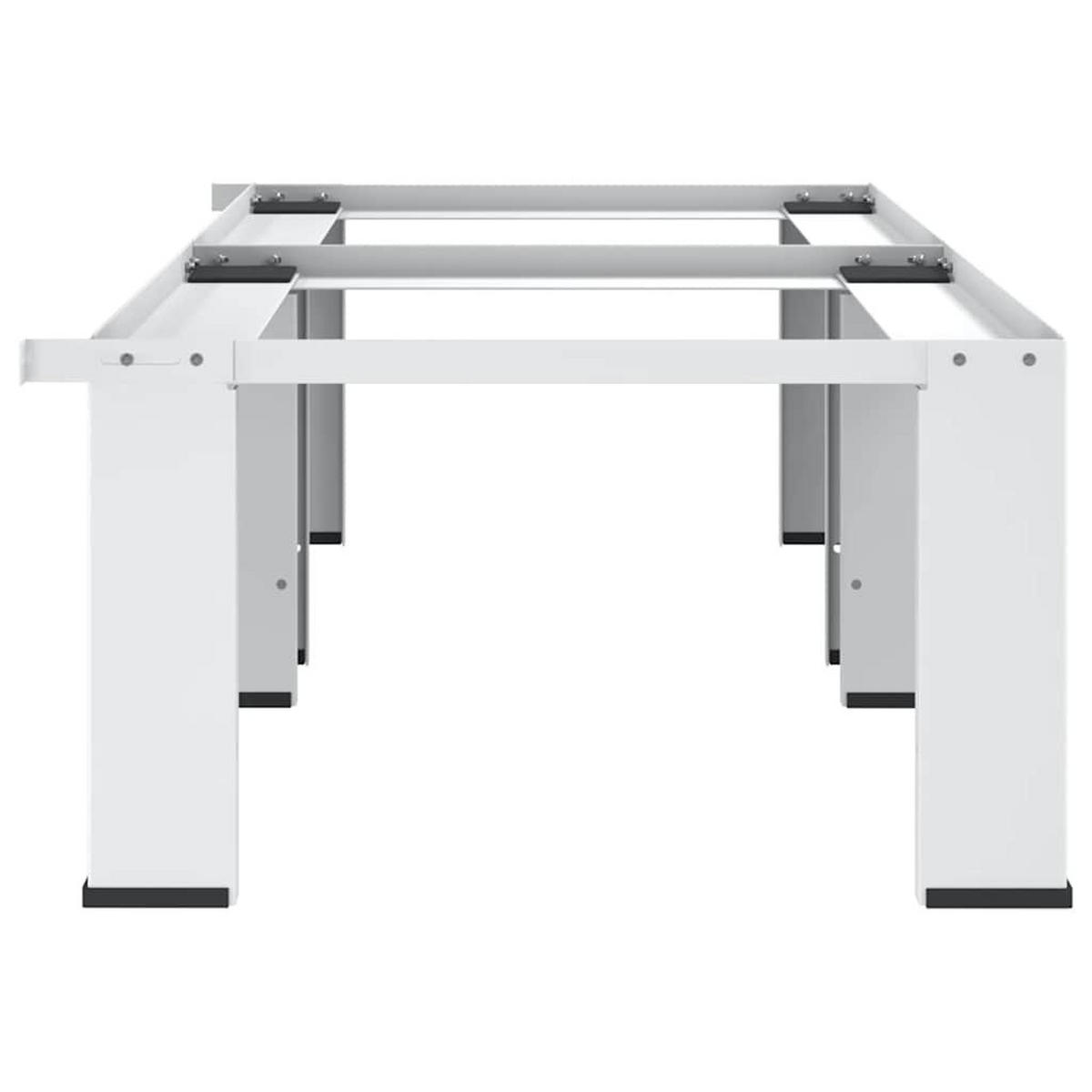 UNTERGESTELL für Waschmaschine und Trockner, 127/54,5/32,5 cm, aus Stahl, Weiß - Weiß, Metall (54.5/32.5/127cm) - vidaXL