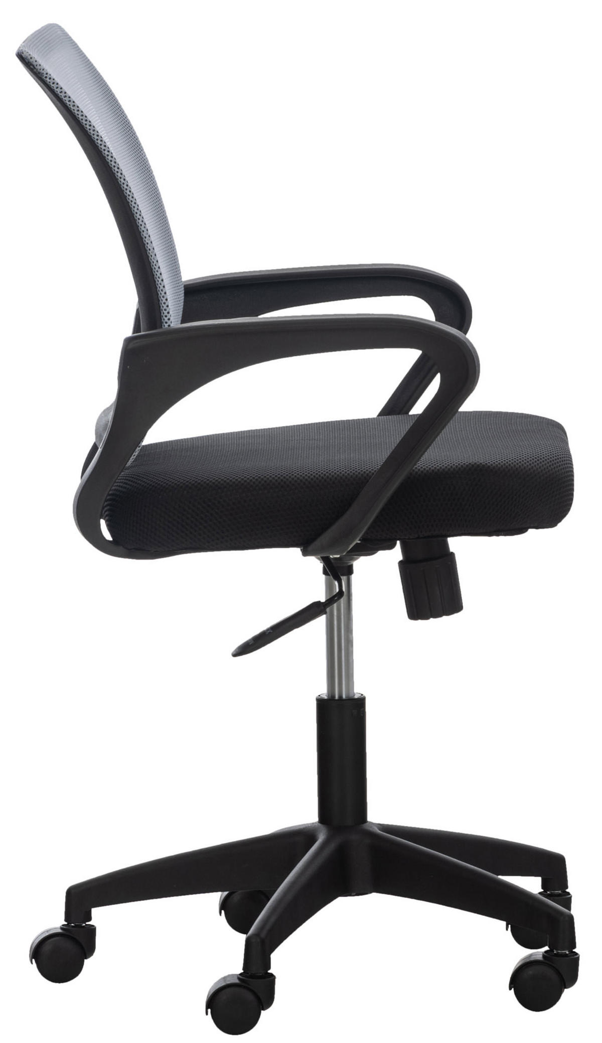 DREHSTUHL Microfaser grau - Schwarz/Grau, Kunststoff/Textil (62/84/50cm) - CLP