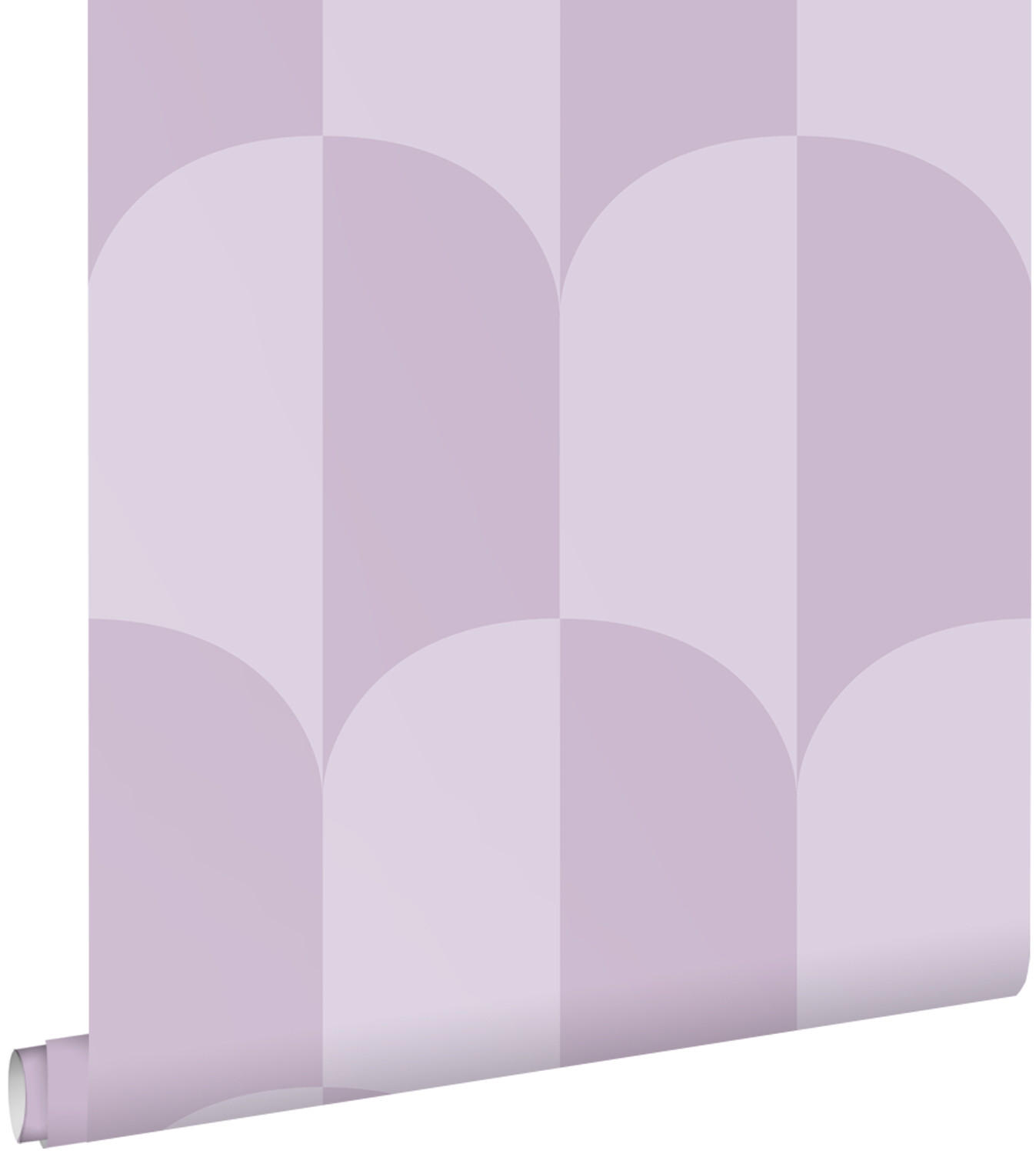 TAPETE Art Decó Muster 53 cm x 10.05 m - Lila, Papier (53/1000cm) - ESTAhome