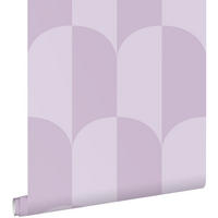 TAPETE Art Decó Muster 53 cm x 10.05 m - Lila, Papier (53/1000cm) - ESTAhome
