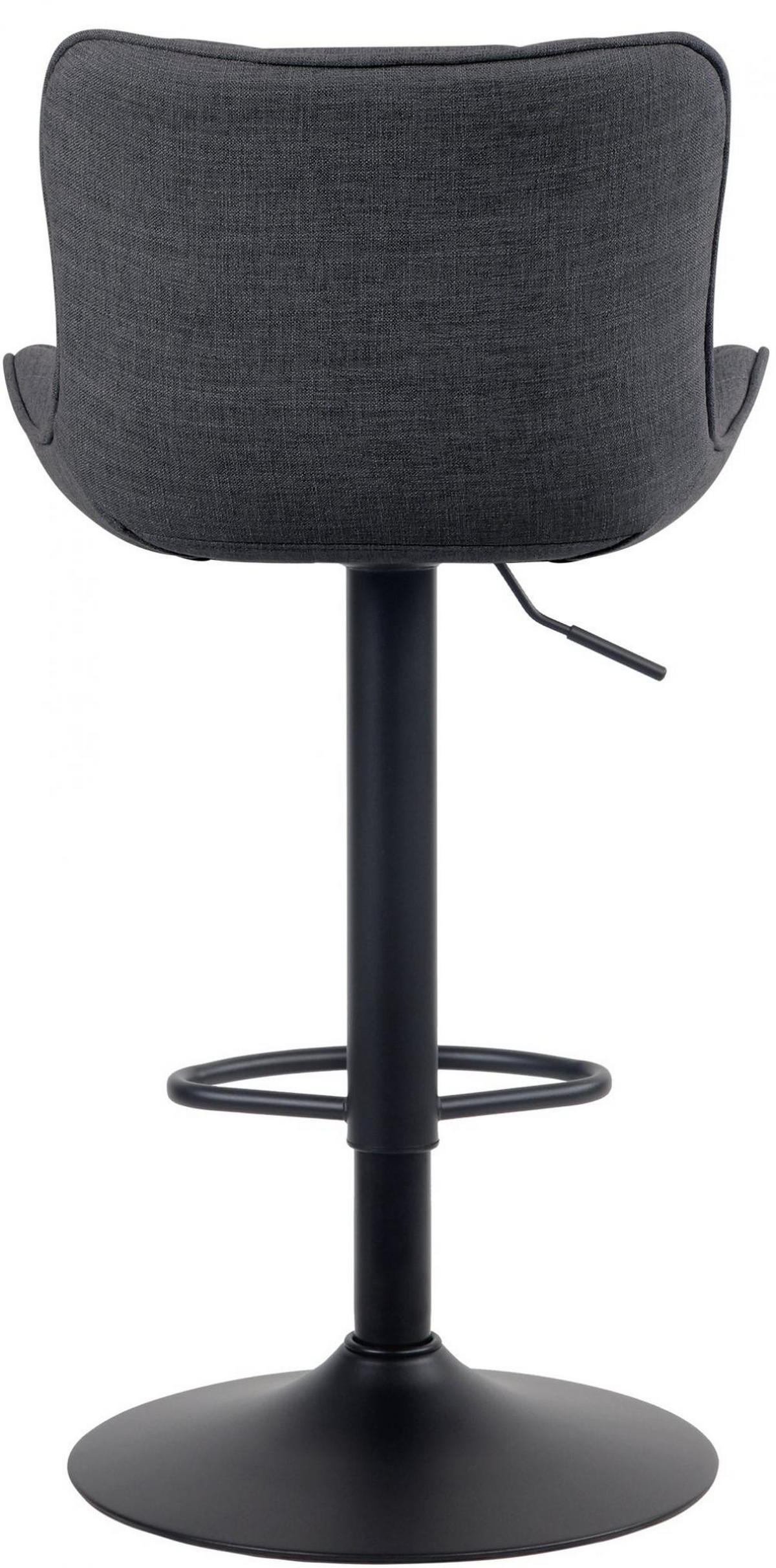 BARHOCKER Stoff schwarz - Schwarz, Textil/Metall (48/83/54cm) - CLP