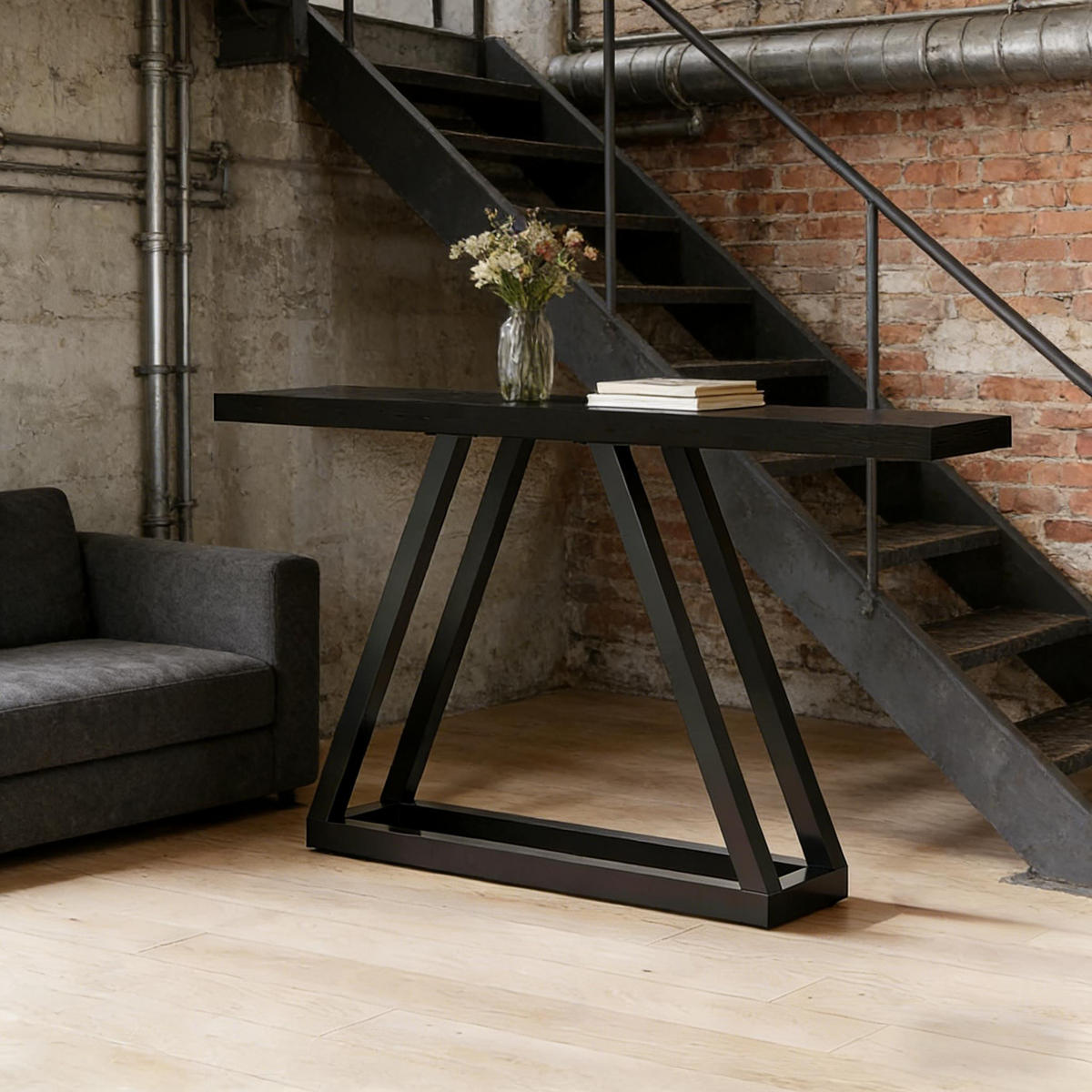 KONSOLENTISCH Schwarz 160/29,5/80 cm - Schwarz, Holzwerkstoff (29.5/160/80cm) - PANGIVO