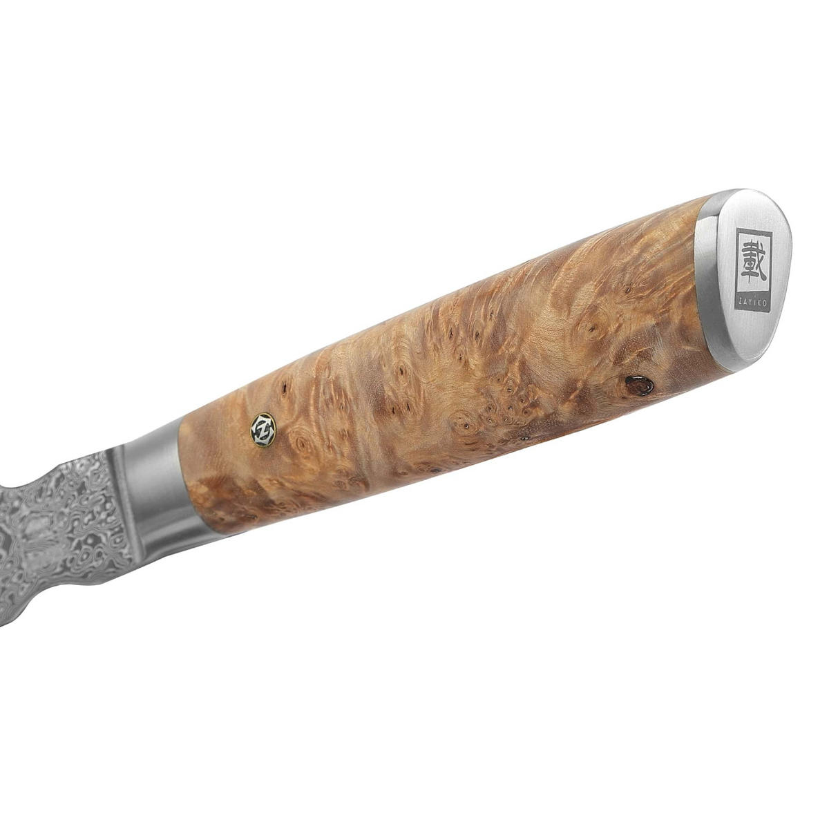 TRANCHIER-SET 2-TEILIG 17–18 cm - Birkefarben, Holz/Metall (31cm) - Zayiko