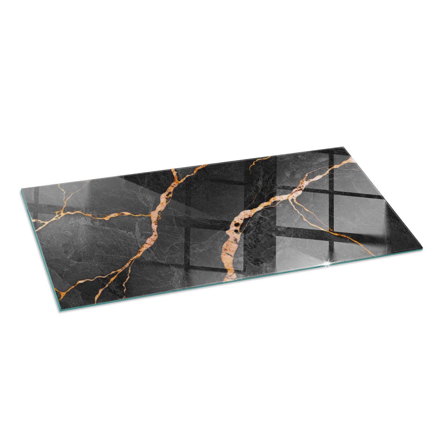 ArtPrintCave Glasplatte Schwarz 125x50x0.4 cm