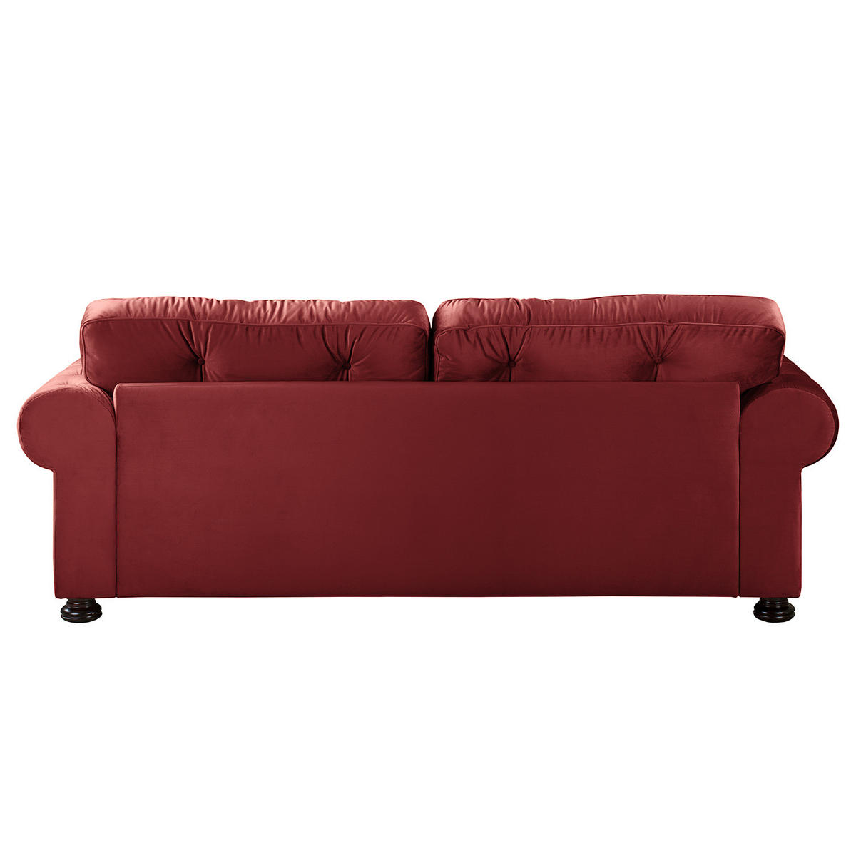 3-SITZER SOFA - Samt - Rot, Textil (250/93/100cm) - home24