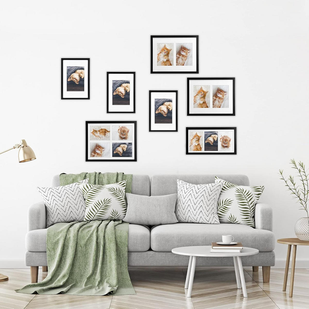 BILDERRAHMEN Galeria MDF Schwarz (7tlg) - Schwarz, Holzwerkstoff (22/35/42cm) - BoMoe