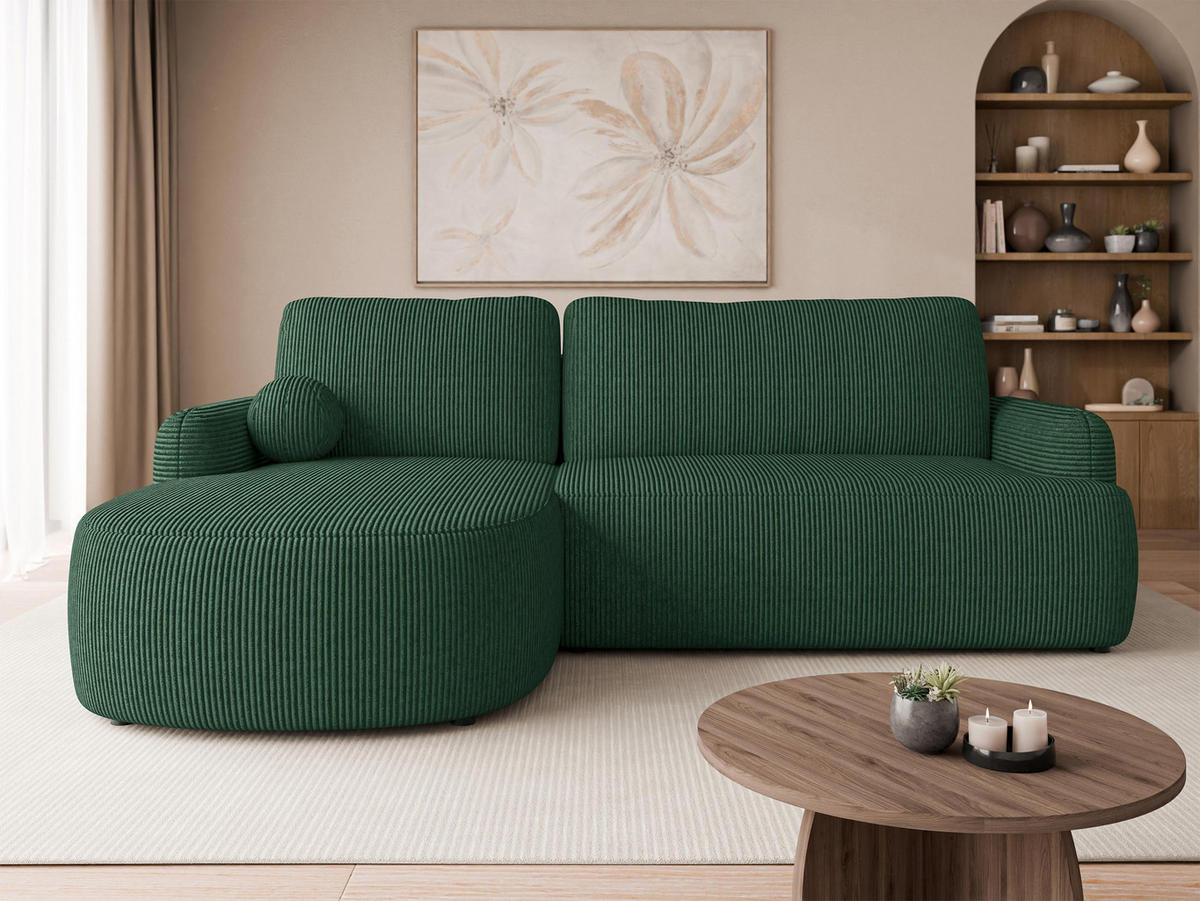 COLTAR Loridu Reiat, Stanga - verde închis/negru, material plastic/material textil (250/174cm) - MIRJAN24