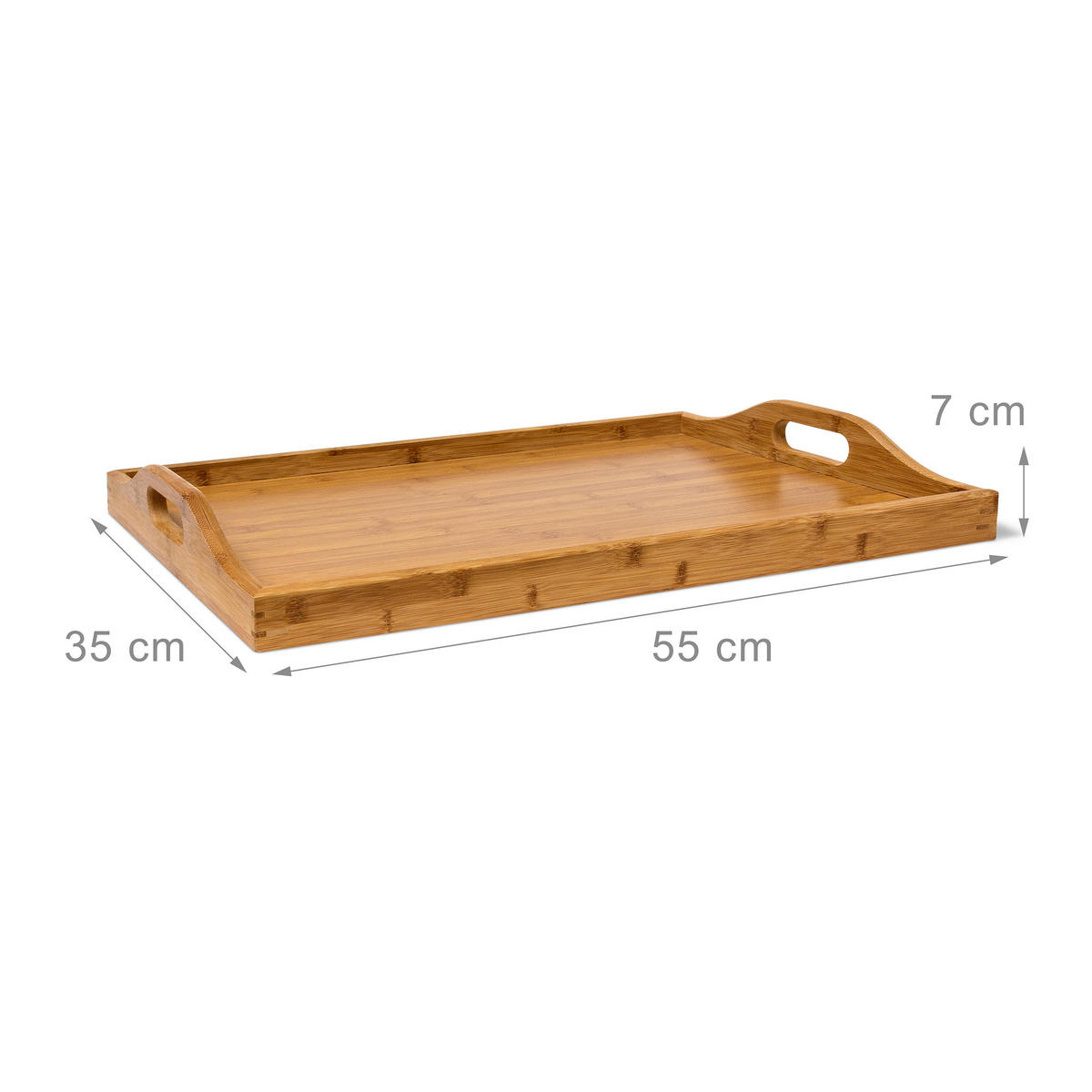 TABLETTTISCH - Hellbraun, Holz (55/35/63.5cm) - Relaxdays