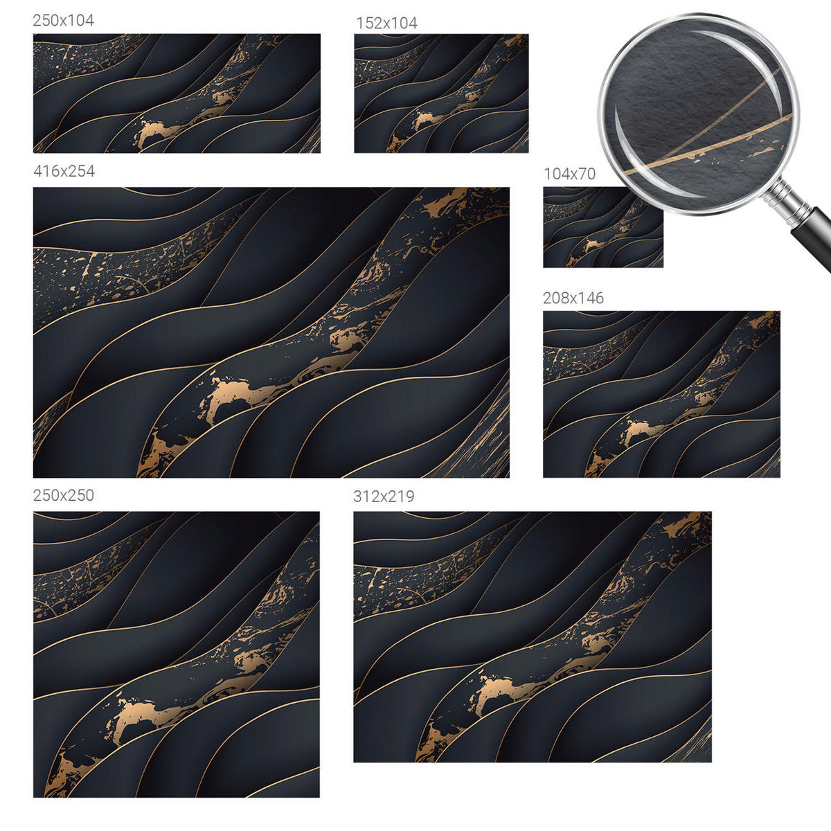 FOTOTAPETE 104x70 cm - Elegante Wellen - Weiß, Textil (104/70cm) - Wallfluent