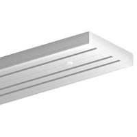 GARDINENSCHIENE - Komplettset inkl. Zubehör 120cm 3-läufig - Weiß, Kunststoff (10/120cm) - Bestlivings