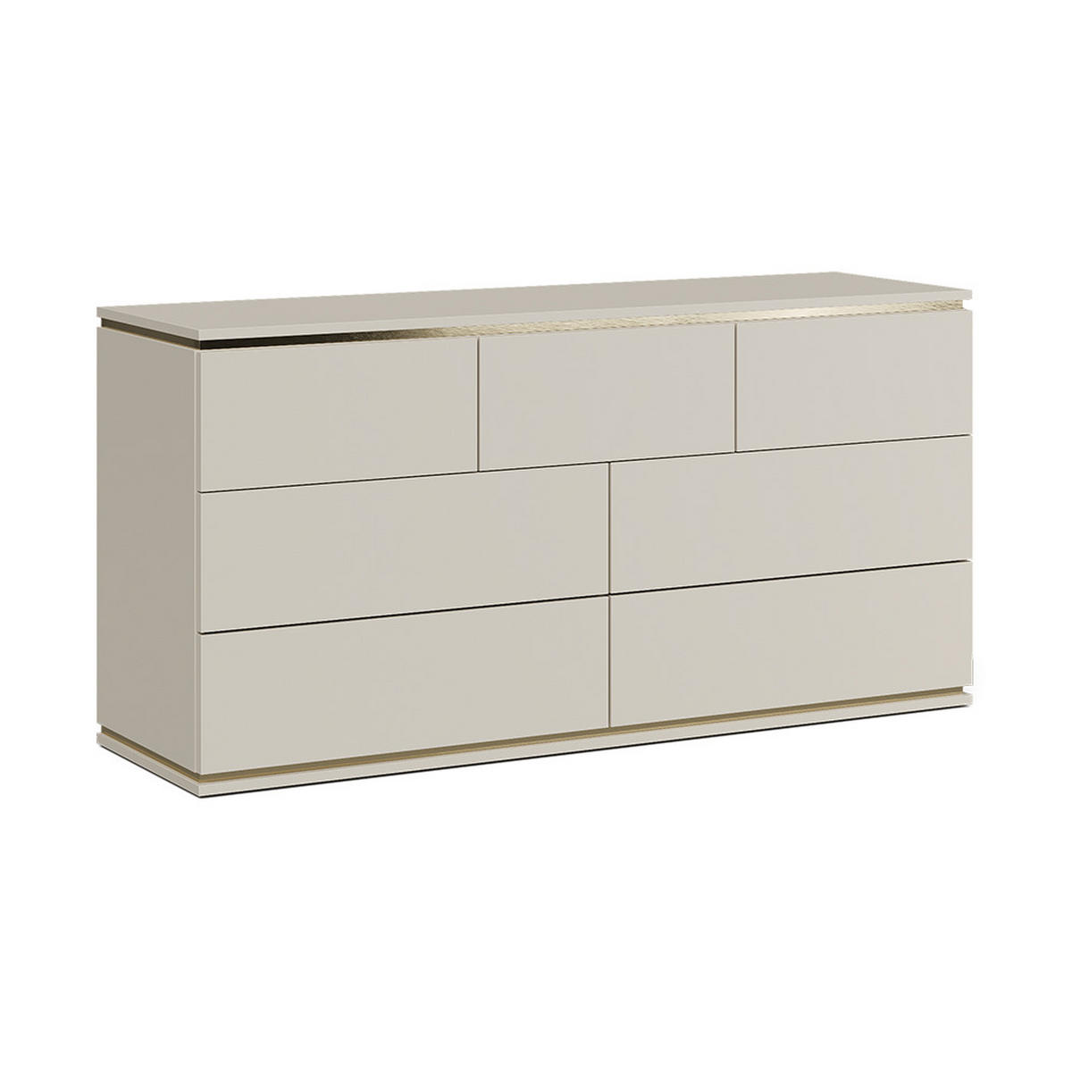 KREDENC Linette Kašmír - zlatá/kašmírová, kompozitní dřevo (139.8/70/42cm) - Vicco