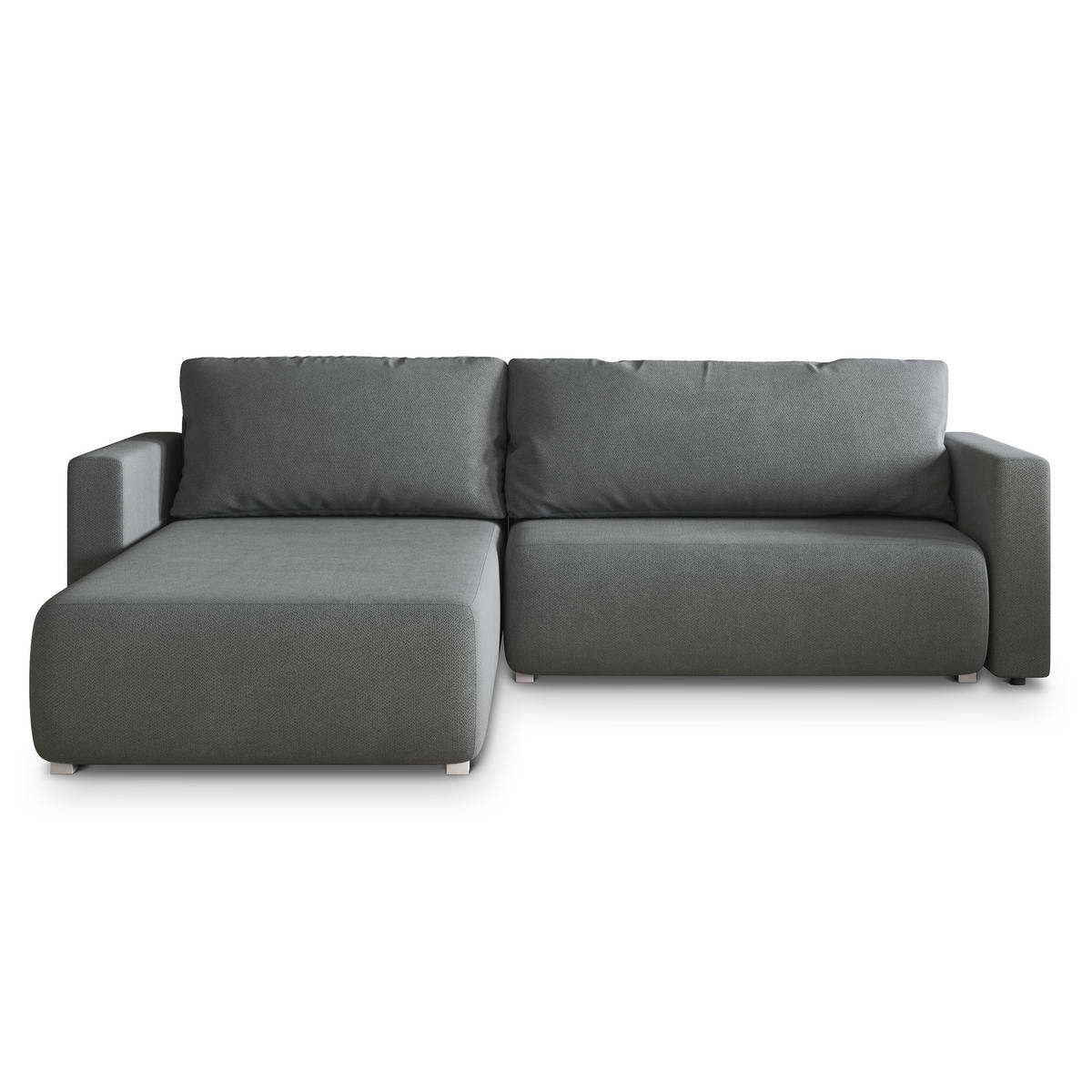 ROHOVÁ SEDAČKA TURIN šedá - šedá, dřevo/textil (265/183cm) - MASSENO