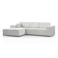 ECKSOFA ohne Schlaffunktion Pedro L beige links - Beige/Schwarz, Kunststoff/Textil (267/170cm) - Beautysofa