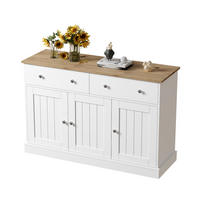 SIDEBOARD 120/36/80,5 cm in Weiß und Holzfarben mit 3 Türen und 2 Schubladen - Weiß, Holzwerkstoff (120/80.5/36cm) - Flora Grace