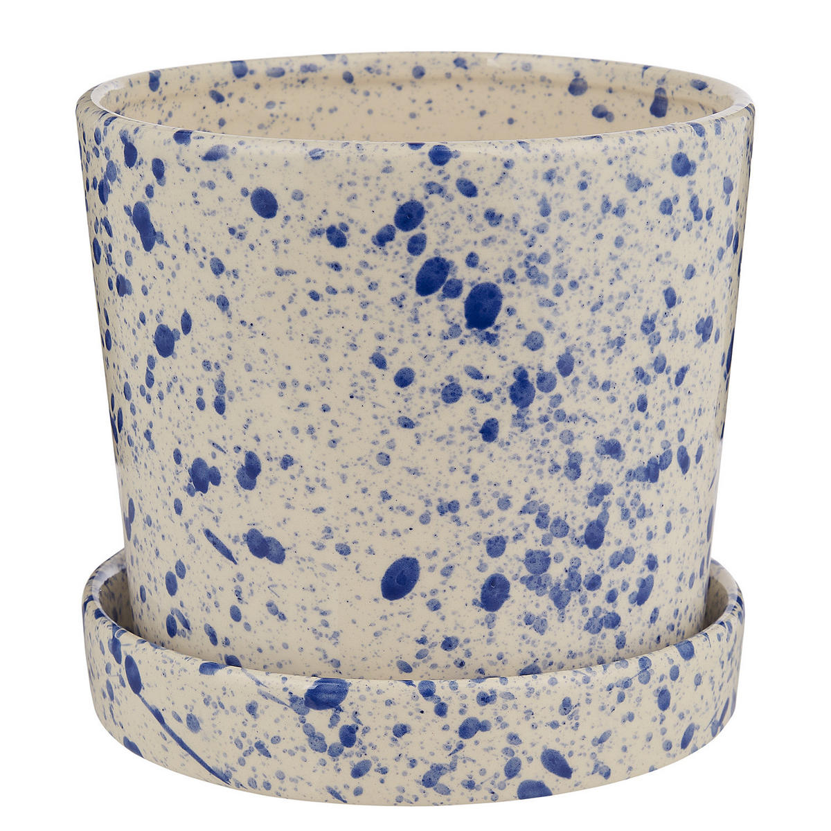 BLUMENÜBERTOPF (2-teilig) Splash - Blau/Beige, Stein (15cm) - Butlers