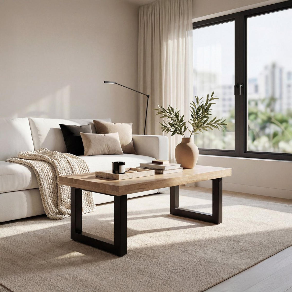 COUCHTISCH HOCHKLAPPBARER Alys Schwarz 120 cm x 48 - 62 cm - Schwarz, Holz (60/120/48cm) - Klast Home