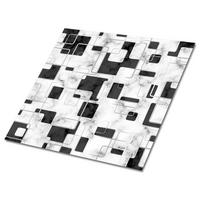 FLIESENAUFKLEBER 9 Stück 30x30 cm selbstklebend Mosaik auf Marmor - Grau, Textil (30/1.6/30cm) - TULUP