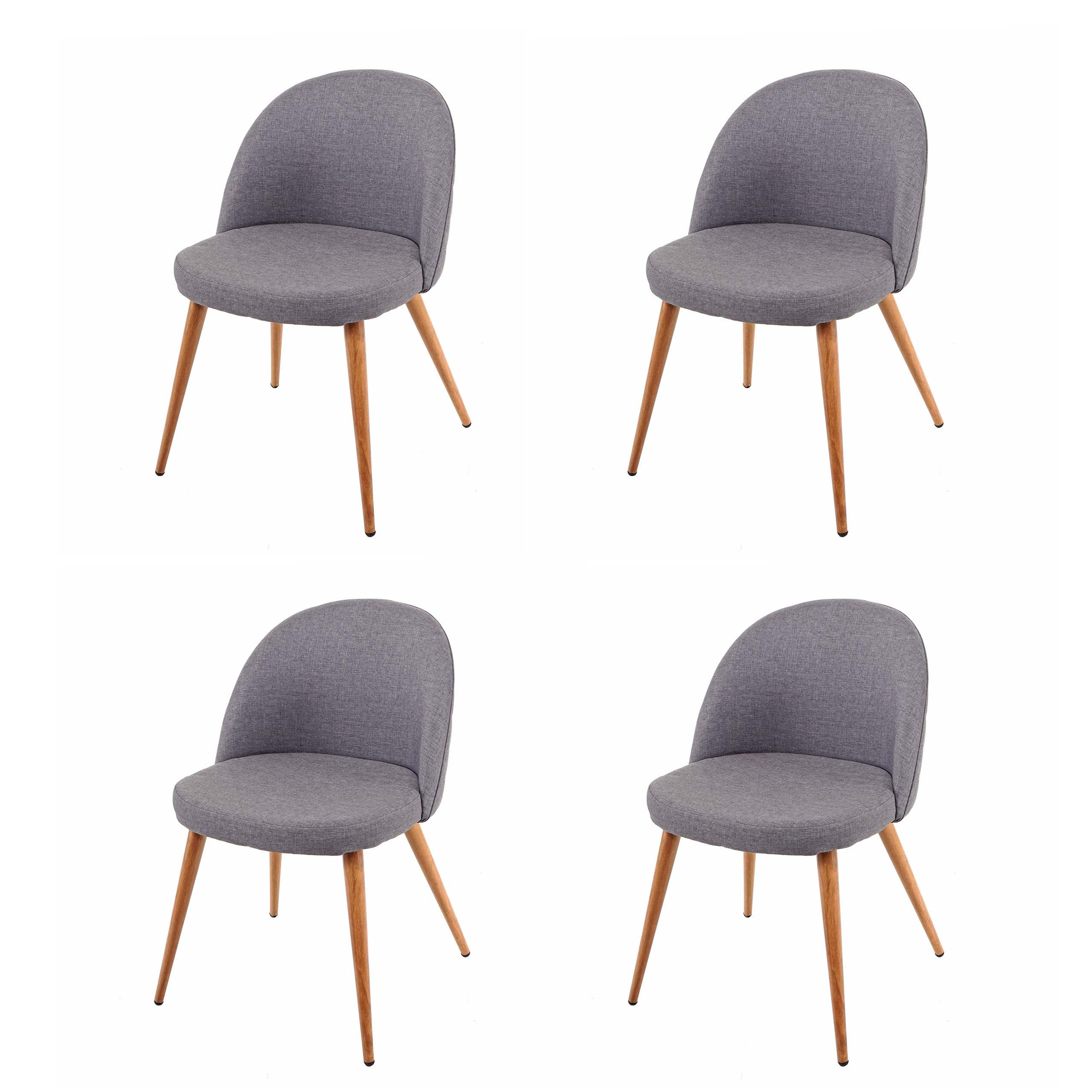 ESSZIMMERSTUHL Anthrazit 4er-Set - Anthrazit, Textil (48/77/46cm) - MCW