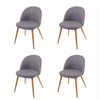 ESSZIMMERSTUHL Anthrazit 4er-Set - Anthrazit, Textil (48/77/46cm) - MCW