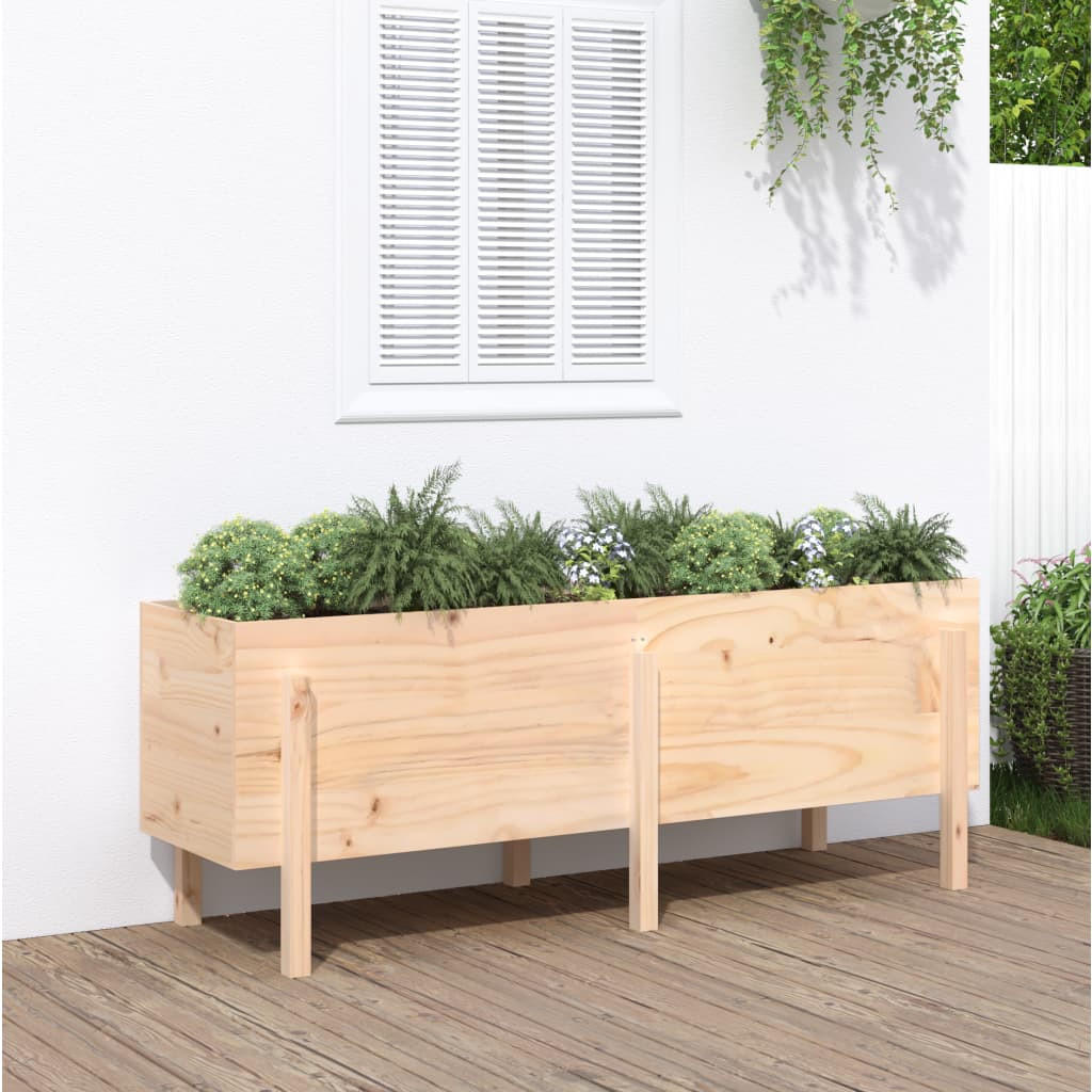 HOCHBEET 160x50x57 cm Massivholz Kiefer - Braun, Holz (50/57/160cm) - furnicato