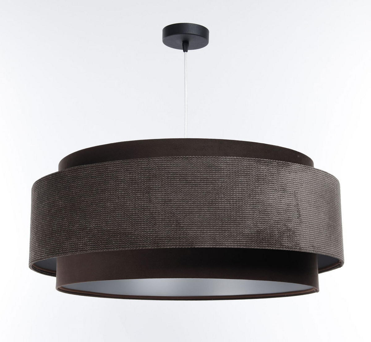 HÄNGELEUCHTE Silber 60/25 cm - Braun, Kunststoff (60/1/25cm) - ONZENO