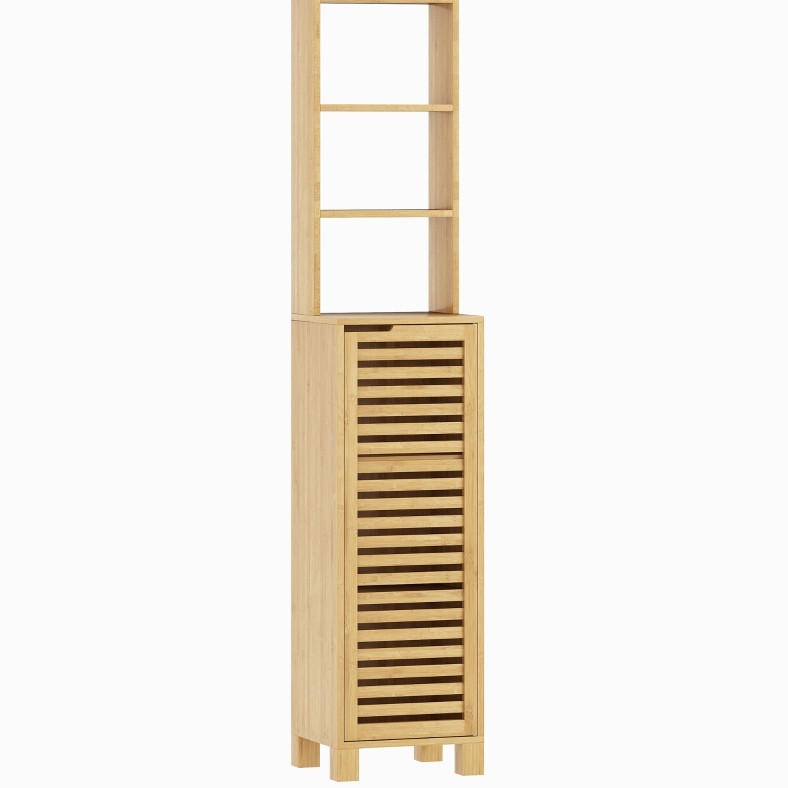 HOCHSCHRANK mit offenen Fächern 34 x 30 x 170 cm Natural Wood - Naturfarben, Holzwerkstoff (30/170/34cm) - Beauniv