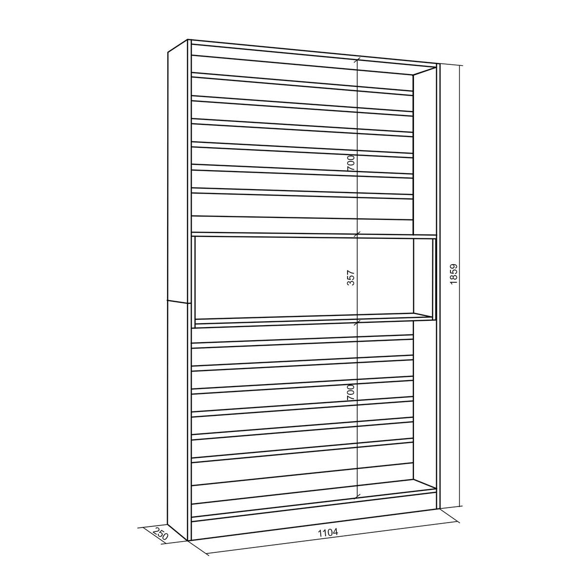 REGAL Elektrokamin, weiß und schwarz, 110/25/186cm - Schwarz/Weiß, Holzwerkstoff (110/186/25cm) - Skraut Home