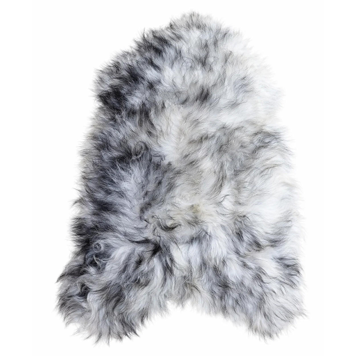 SCHAFFELL Langhaar skandinavisch weich chromfrei Schwarz geflammt ca. 135 cm - Schwarz Hochglanz, Fell (75/135cm) - Provellus