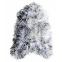SCHAFFELL Langhaar skandinavisch weich chromfrei Schwarz geflammt ca. 135 cm - Schwarz Hochglanz, Fell (75/135cm) - Provellus