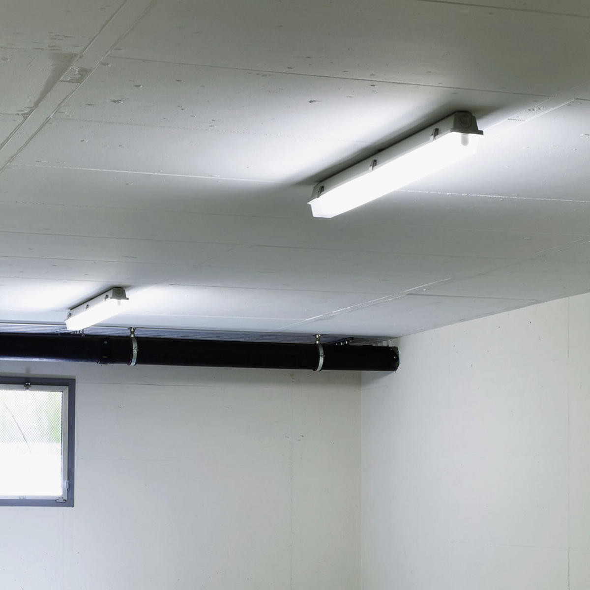 LED DECKENLEUCHTE Grau 2er Set - Grau, Kunststoff (60/7.8/7.2cm)