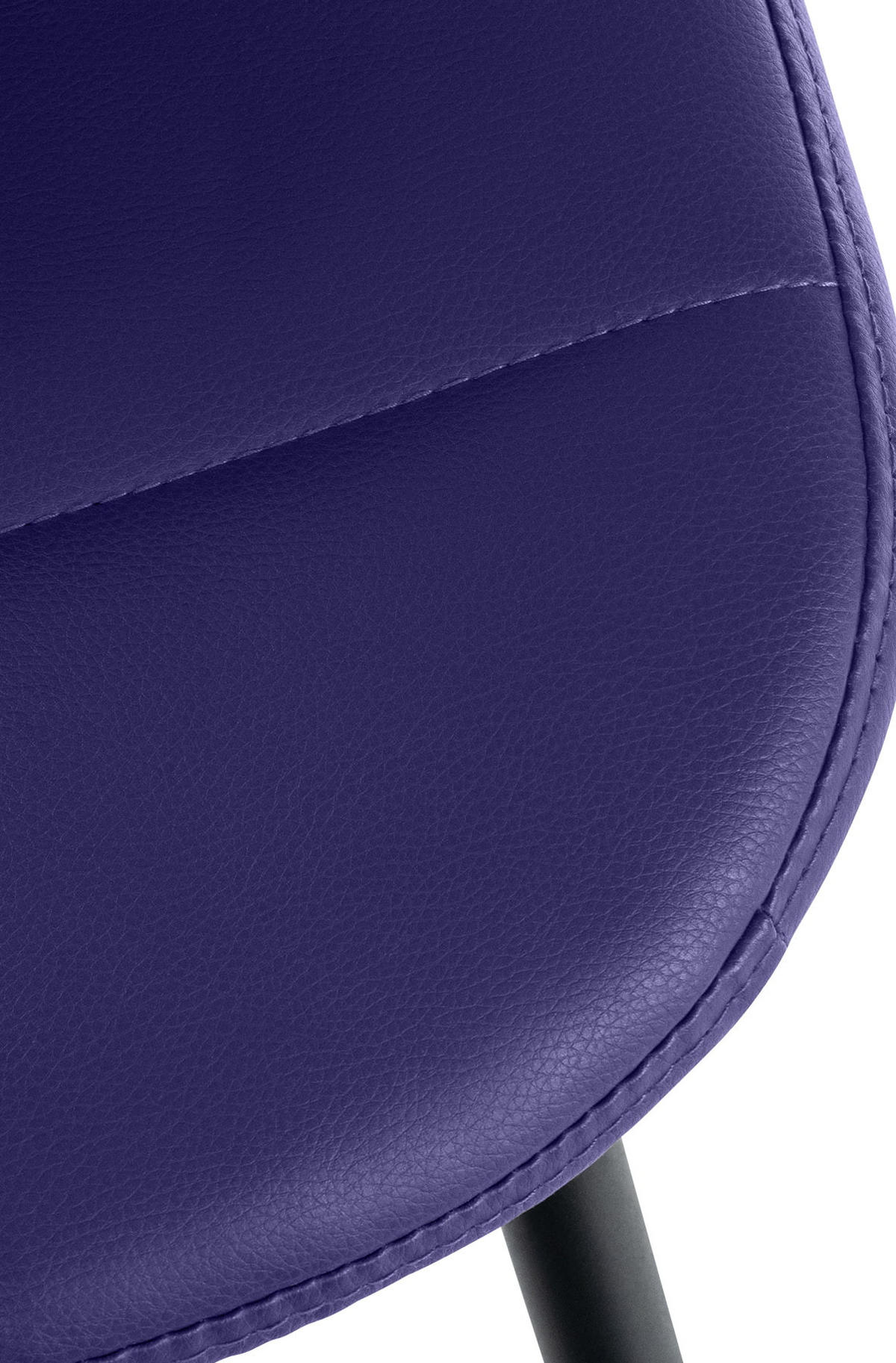 STUHL Lederlook lila - Lila/Schwarz, Textil/Metall (46/82/52cm) - CLP