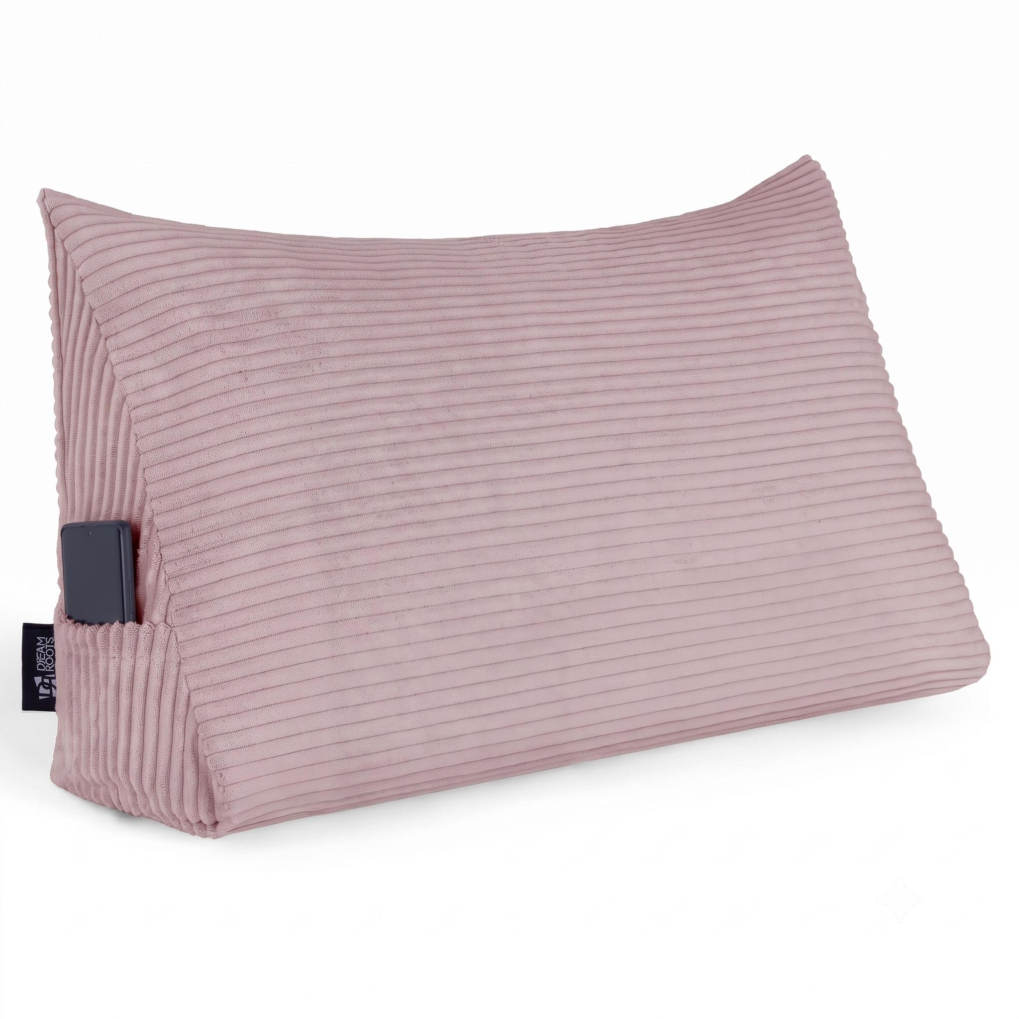 KEILKISSEN Silver Pink, 70/40/20 cm, Cord - Pink, Textil (70/20cm) - Dreamroots
