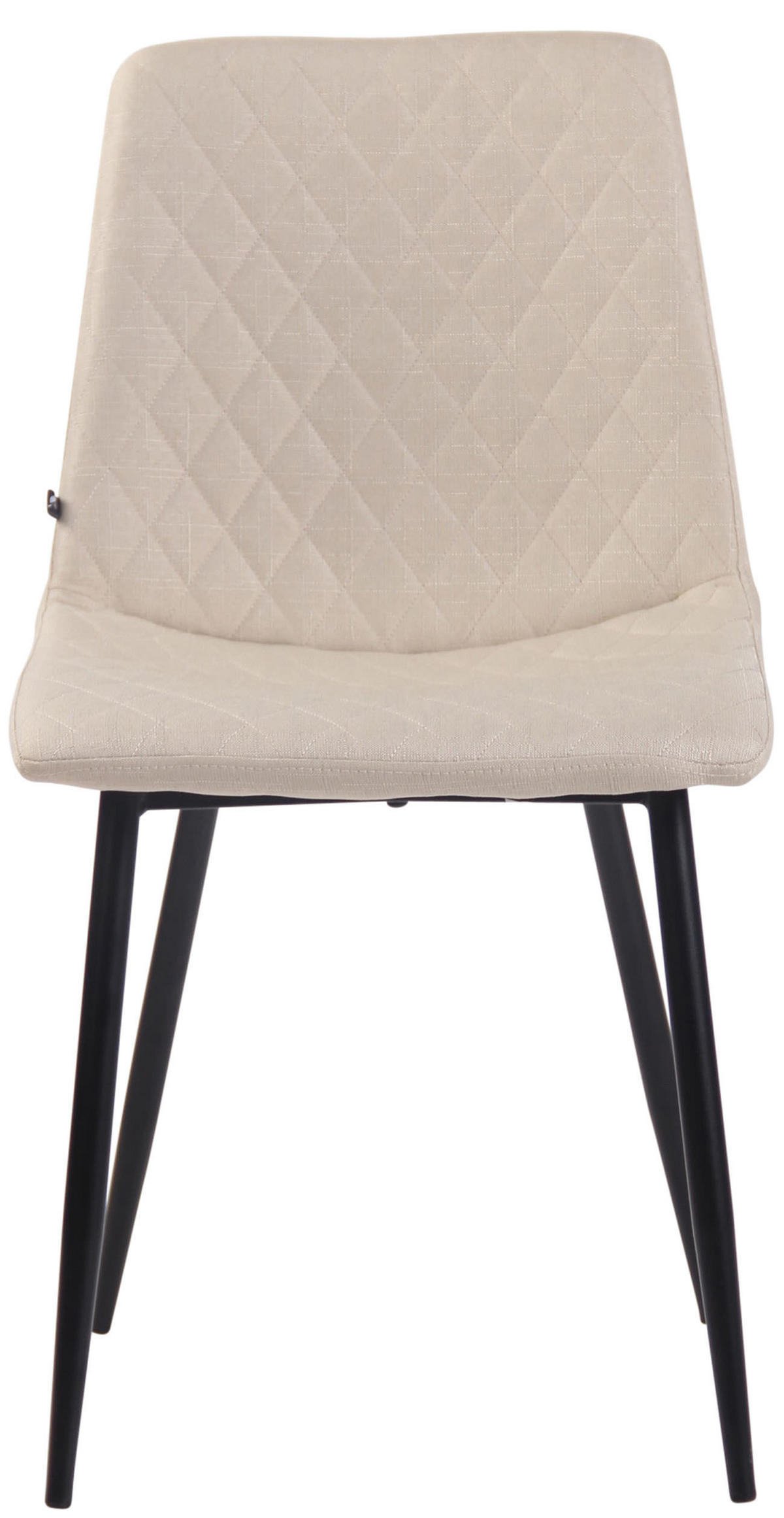 STUHL Stoff creme - Creme/Schwarz, Textil/Metall (45/83/57cm) - CLP