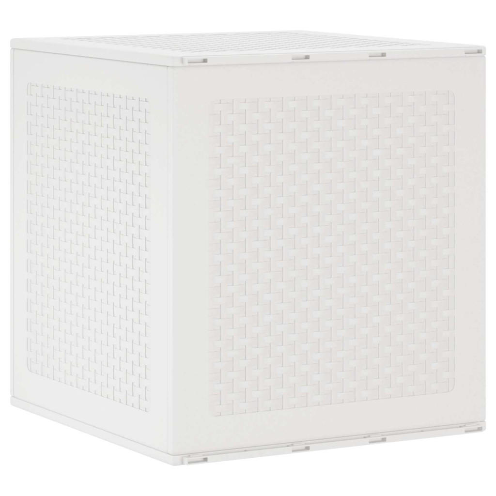 AUFBEWAHRUNGSBOX Mit Speicher Weiss 55/53/57 Cm Polypropylen - Weiß, Kunststoff (53/57/55cm) - vidaXL