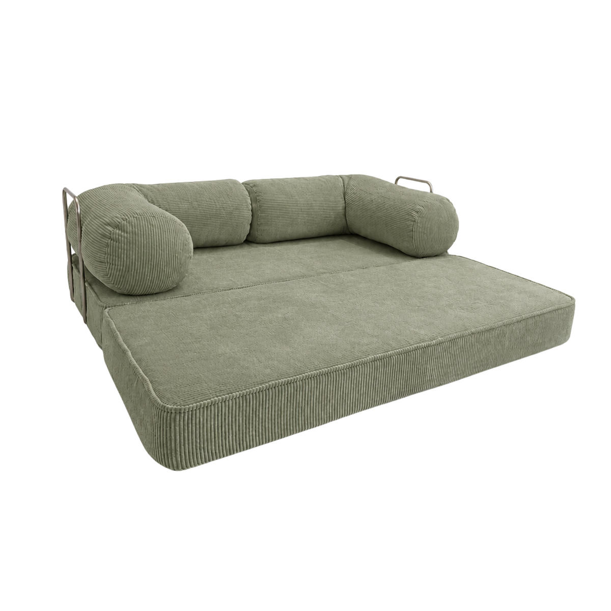 DESIGN Sofa aus Premium Stoff im zeitgenössischen Stil Olivgrün - Olivgrün, Textil (200/70/100cm) - SURB
