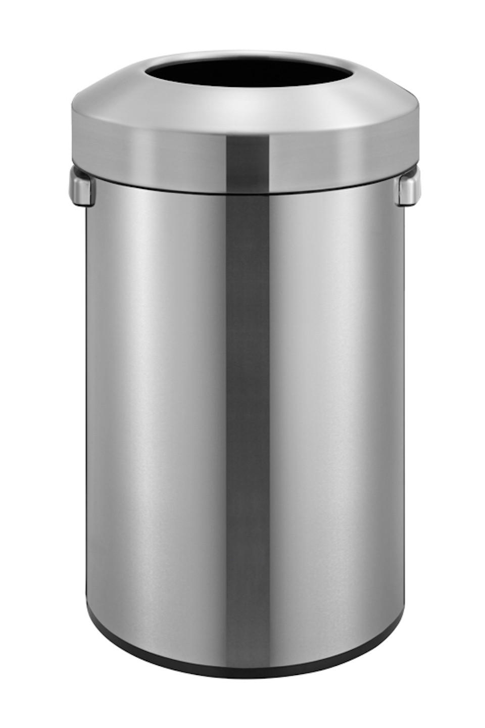 MÜLLEIMER Offener 60 Liter Edelstahl Silber - Silberfarben, Metall (37.3/68.5/40.5cm) - PROREGAL