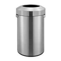 MÜLLEIMER Offener 60 Liter Edelstahl Silber - Silberfarben, Metall (37.3/68.5/40.5cm) - PROREGAL