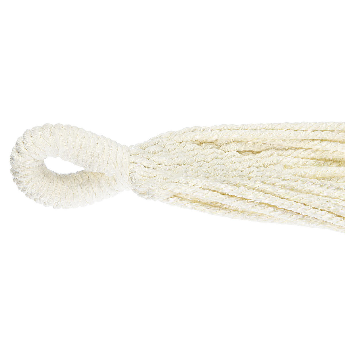 HÄNGEMATTE aus Baumwolle Beige Vercelli - Weiß, Naturmaterialien (290/0.5/150cm) - Beliani