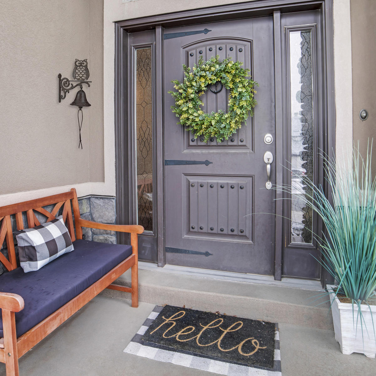 ZVONČEK - tmavohnedá, kov (19/26.5/11cm) - Relaxdays