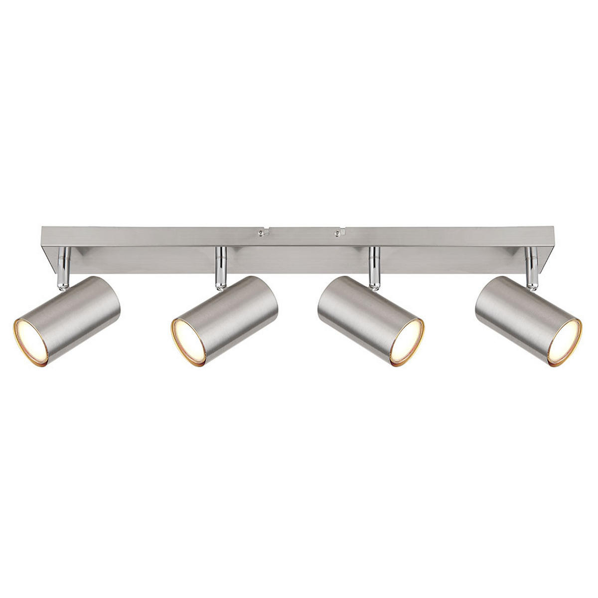 LED DECKENLEUCHTE Nickel Silber matt - Silberfarben, Metall (56/6/12cm) - Globo Lighting