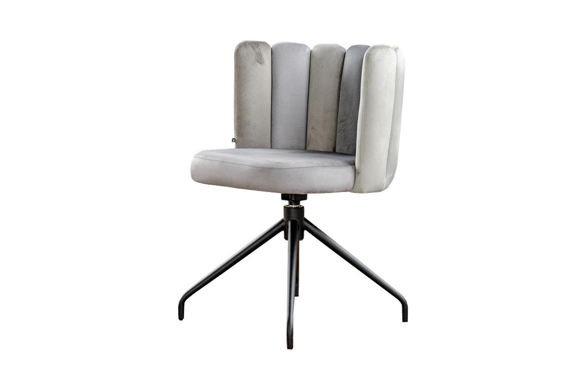 ESSZIMMERSTUHL JADA Grau Velvet Drehbar (360°) - Grau, Kunststoff/Textil (58/79/55cm) - KAWOLA